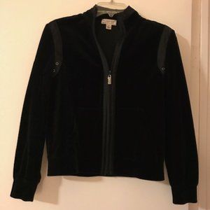 Classic black St. John Sport jacket, size petite